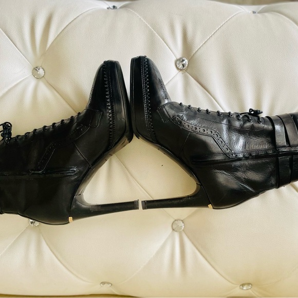 Burberry beautiful Brogue Manners boots 100 Platform Ankle 36 - Picture 7 of 11